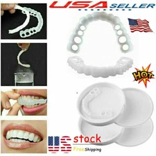 1-3PCS Smile Snap On Upper＆Bottom False Teeth Dental Veneers Denture Tooth Cover