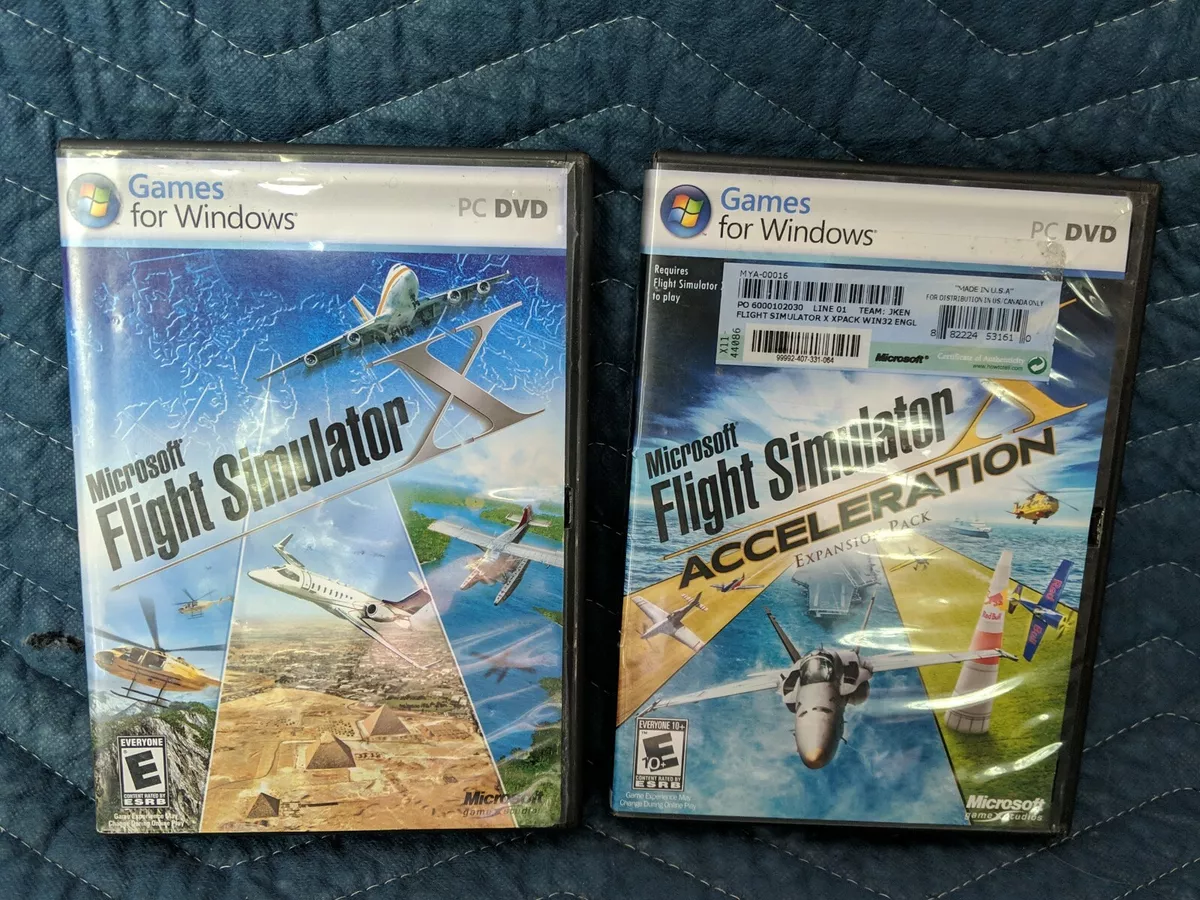 Microsoft Flight Simulator X and Acceleration PC Expansion Pack DVD  882224531610