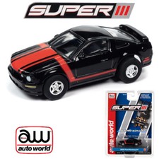 NEW Auto World Super III 2005 Ford Mustang GT Black Version B HO Scale Slot Car