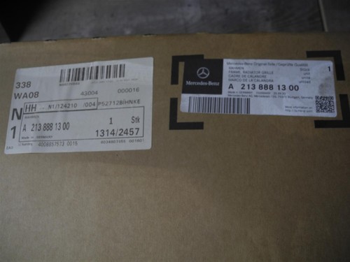 Neu Mercedes Benz E W213 Schwarz Chrom Rahmen Kühlergrill A2138881300 - Picture 6 of 6
