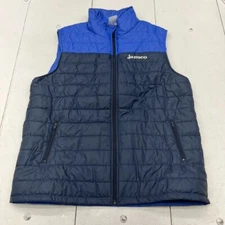 Jameo Black & Blue Full-Zip Puffer Vest Unisex Adult Size Large NEW