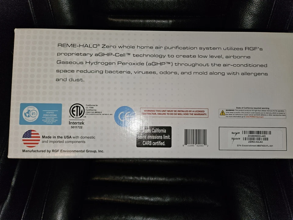 Sistema de purificación de aire RGF Reme Halo SIN OZONO CERO Foto 4 de 4