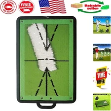Professional Golf Hitting Mat with Color Change Feedback - Portable 19.25 Inches