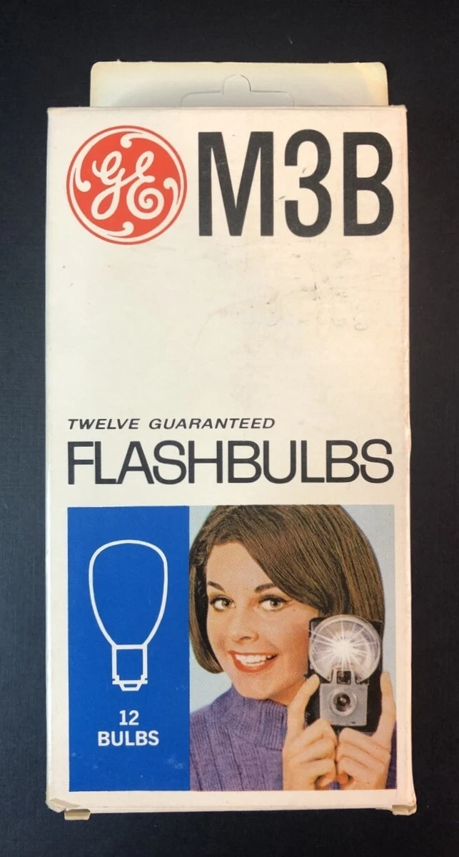 12 Ampoules Flash Vintage GE M2B – Bleues, Fabriquées Aux USA – Ouvertes Mais Jamais Utilisées