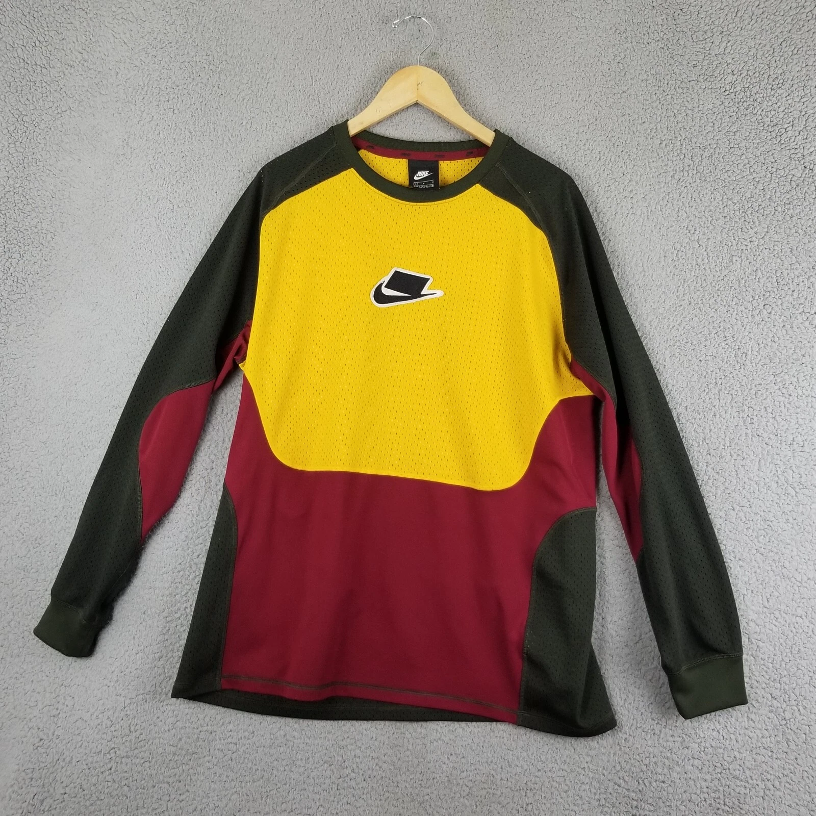 Nike Sportswear Jersey Men Large SAMPLE Embroidered Mesh Long Sleeve 1 OF 1