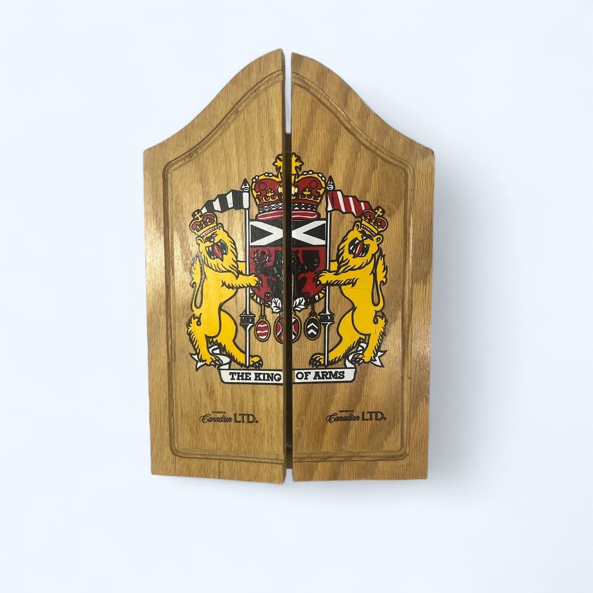 ヴィンテージ レトロ OXFORD ダーツボード 木製木枠付 イングランド製 Vintage Knight Of Arms Mini Oxford Dart Board Wood Cabinet