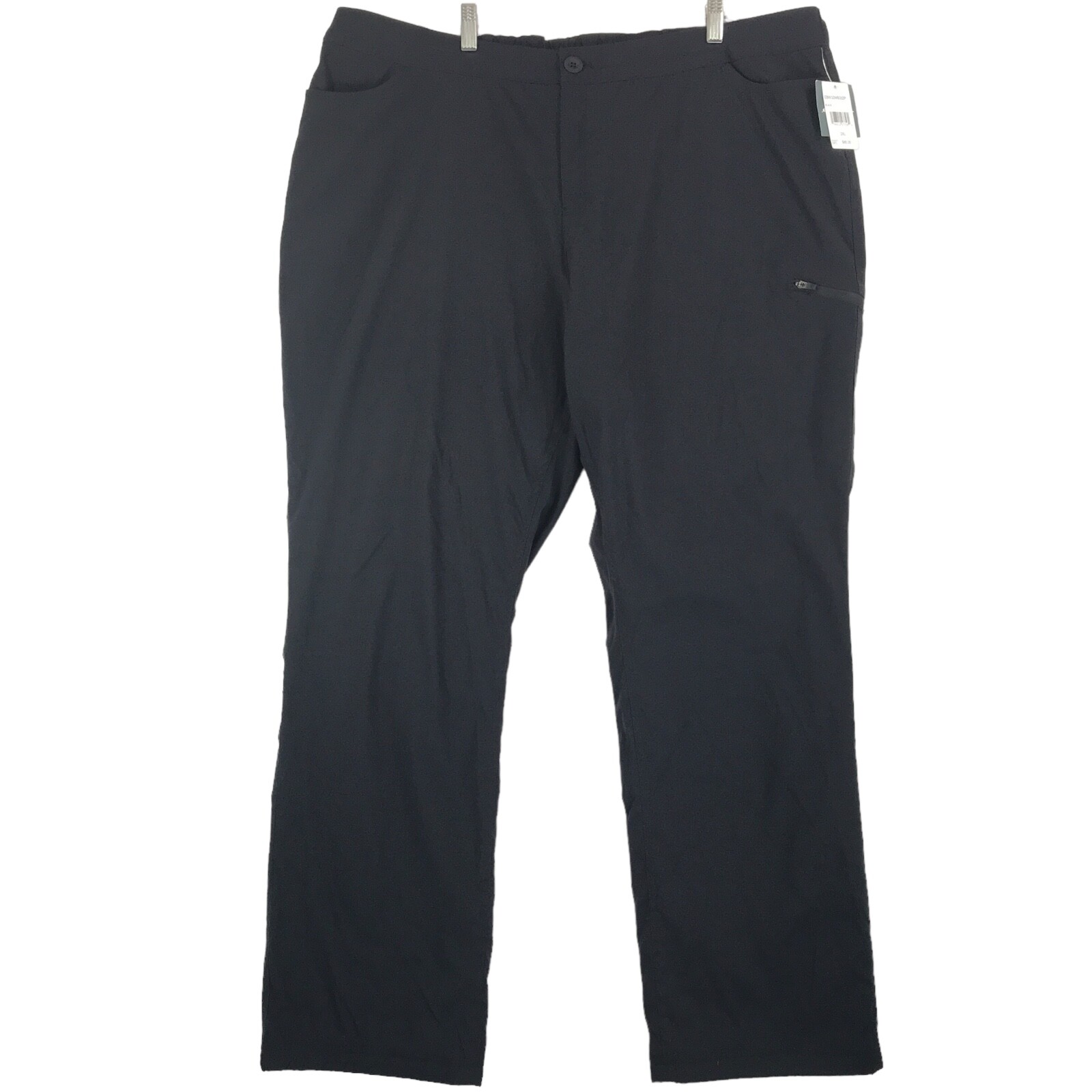 Eddie Bauer Fleece Lined Hiking Pants Women's 2XL Black Nylon 3 Pocket