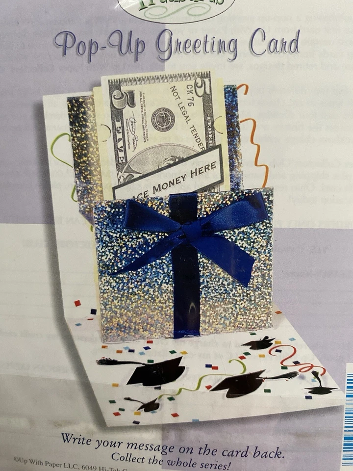 Lot Of 3 Pop-up Greeting Cards NEW Sealed 3-D Graduation Christmas Yeti - Image 4 of 4