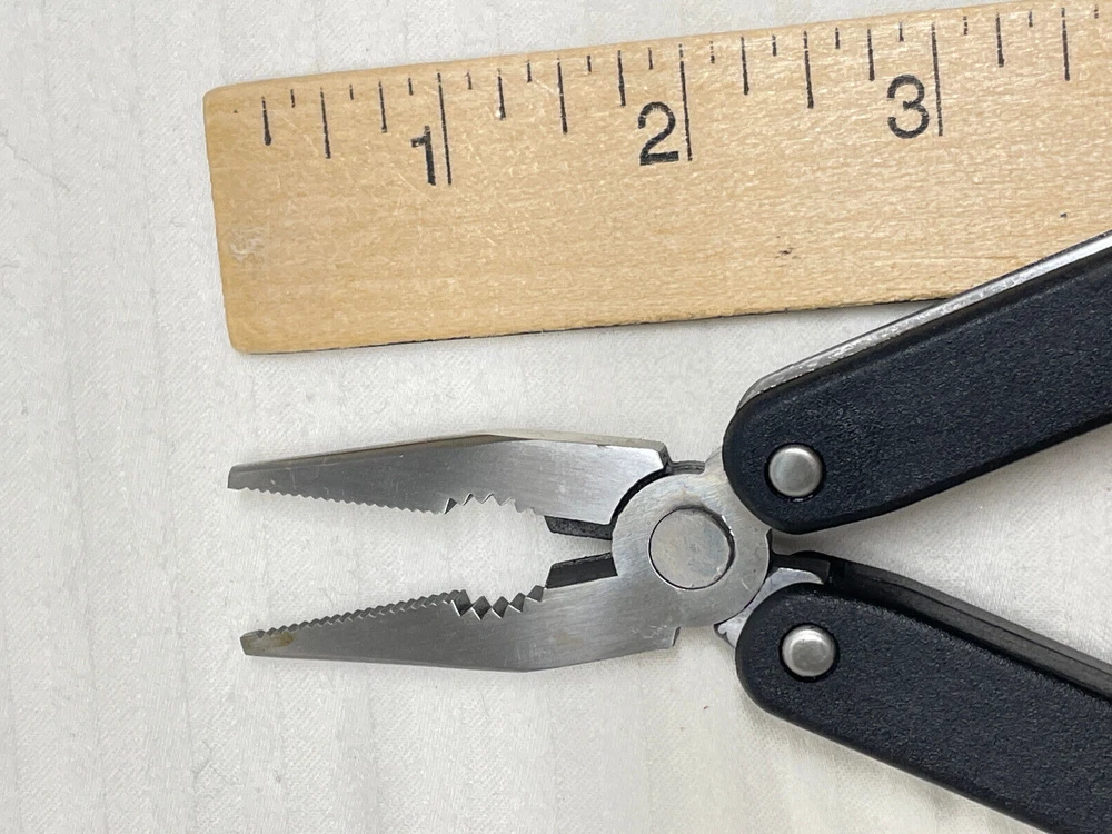 Multi-Tool Multitool Mountain Quest (9-in 1) Black w/Mach 3 Sheath Camping Handy