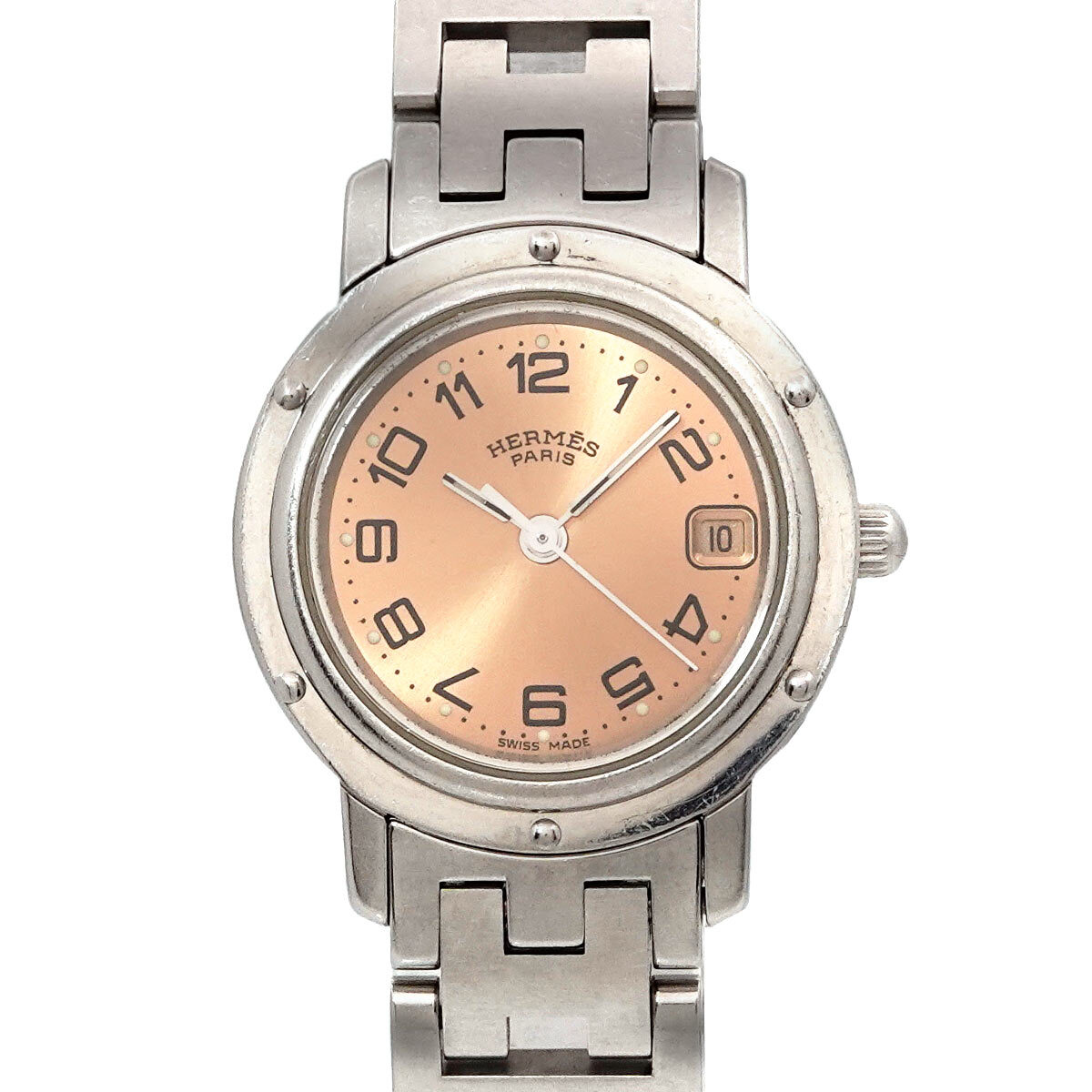 Hermes Clipper CL4.210 Quartz Pink Gold Dial Watch Wristwatch Hermes Clipper CL4.210 Quartz SS SS Pink Dial 23.8mm  main image 3