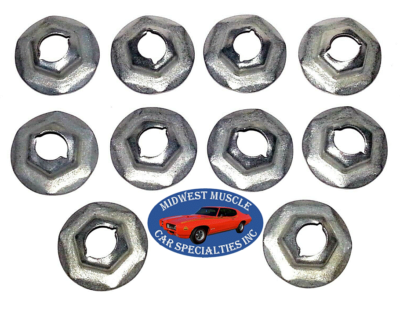 Trim Molding Clip Emblem Pal Thread Cutting Speed Nuts For Dodge Plymouth 10pc E - Foto 6