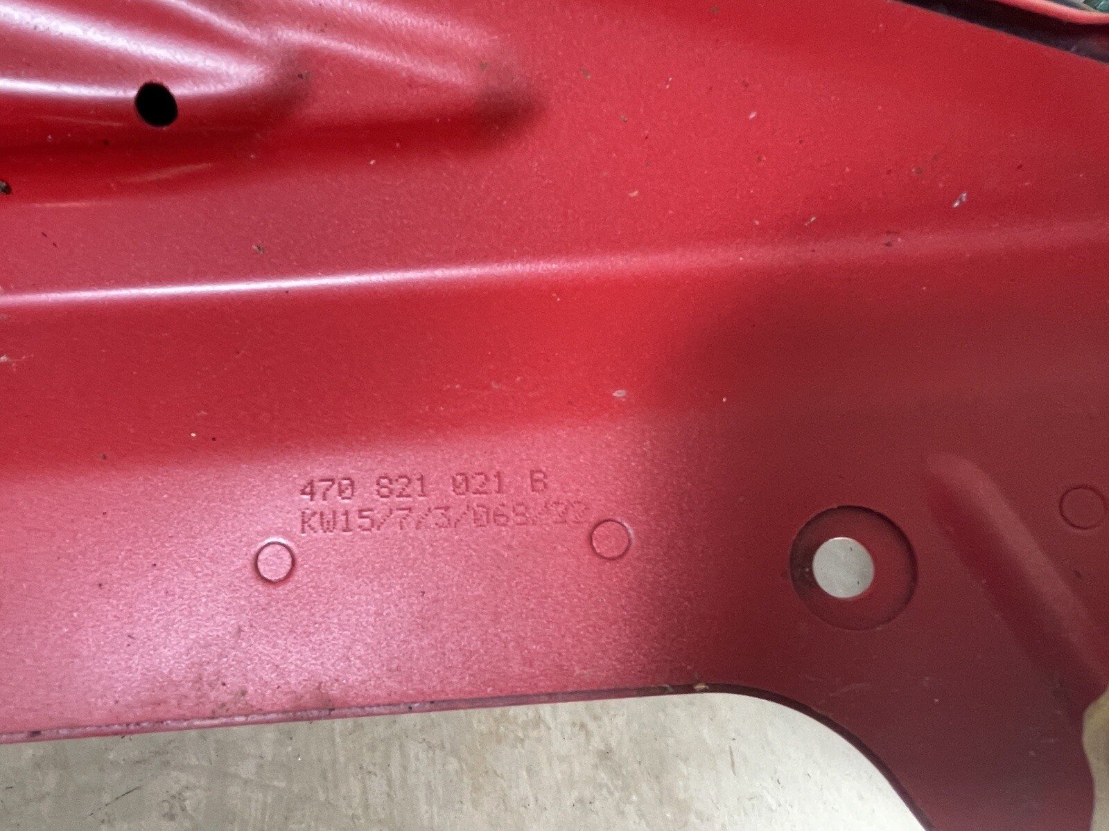 2020 LAMBORGHINI AVENTADOR DRIVER LEFT SIDE RED FENDER OEM 470821021