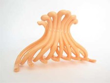 Large peach orange acrylic hair claw clip for medium thick hair