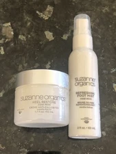 Suzanne Somers Organics HEEL RESTORE and REFRESHING FOOT MIST Cool Mint COMBO
