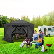 15'x15' Pop-Up Gazebo Canopy Tent with Mosquito Netting Patio Screened Shelter