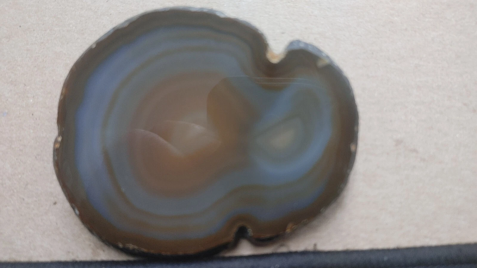 Vintage Gunther Lapidary Natural Polished Agate Stone Slab Belt Buckle 1980s USA