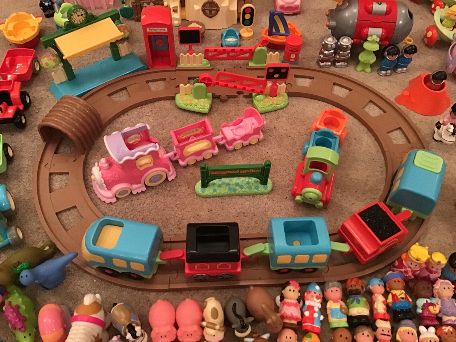 HUGE ELC HAPPYLAND Toy Collection Including fold out storage box