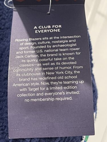 NWT Rowing Blazers Navy Sherpa Club For Everyone Logo Baseball Hat Unisex - Picture 4 of 7
