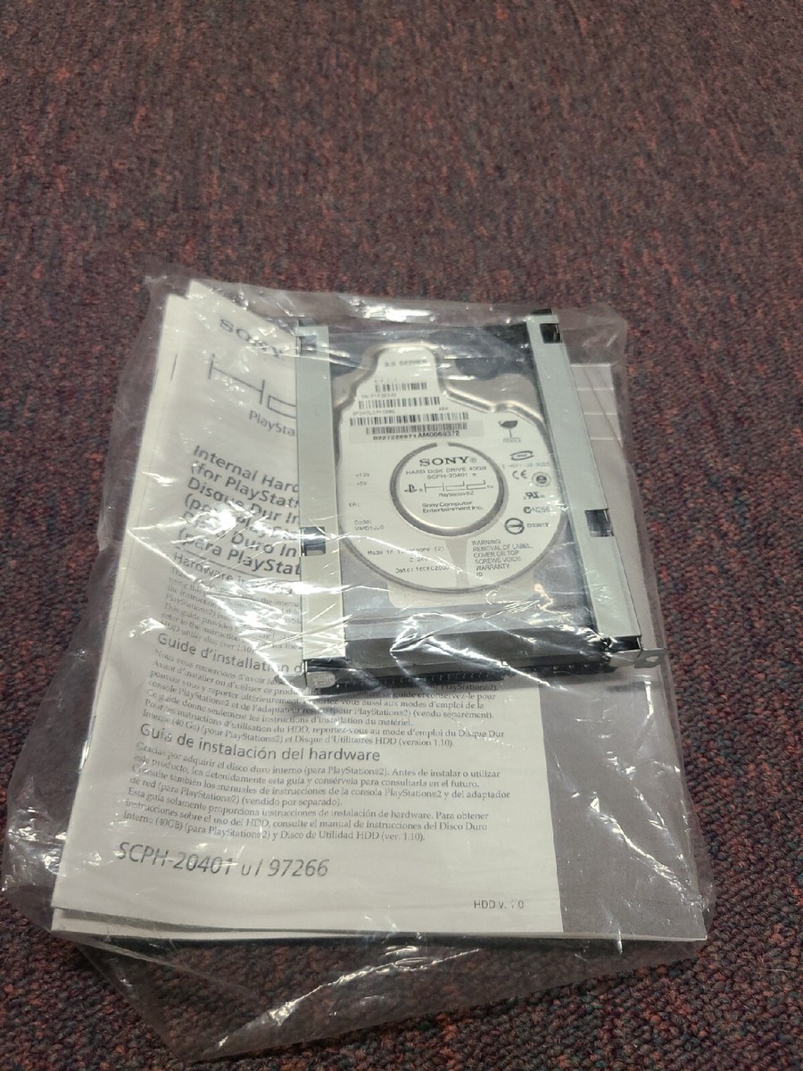 PlayStation 2 (PS2)40GB HDD Hard Disk Drive (SCPH-20401)W/Manual