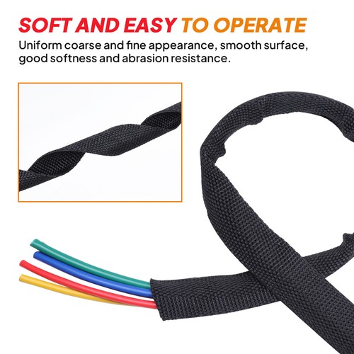 Wear-Resistant Flat Woven Braided Sleeve Fabric Wire Insulation Sleeve - Picture 5 of 18
