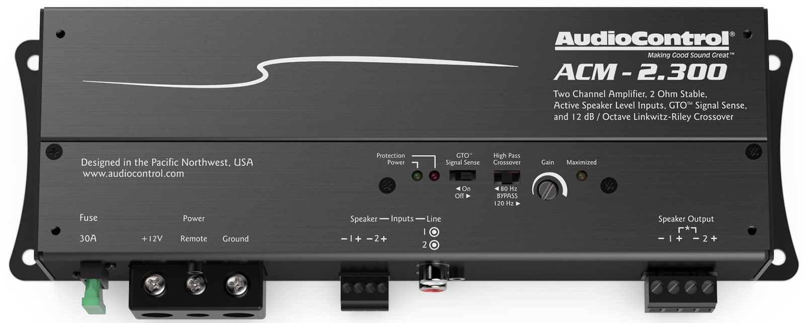 AudioControl ACM-2300 Micro 300 Вт 2-канальный автомобильный усилитель Комплект усилителей для управления звуком