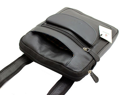 Sac Messenger Cuir Véritable StarHide Modèle 505 Rouge - Pour IPad, Voyage - Multiple Poches