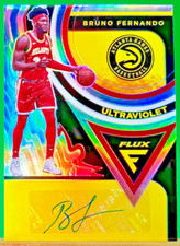 2020-21 Panini Flux Bruno Fernando Ultraviolet Prizm Auto #UV-BRU Hawks A8