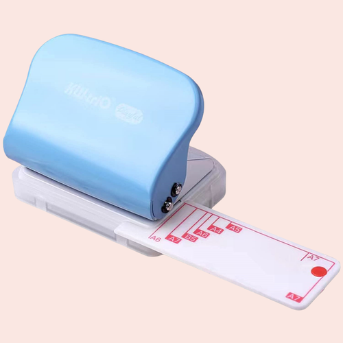 Cute Mini 3 Holes Paper Punch A4/A5/B5 Document Stapler Notebook Diary Binding - Picture 2 of 10