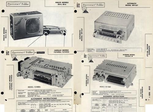 Dossiers RADIO SAMS Photofacts (4) automatique, Cadillac, Philco, Riverside PFAX1 - Photo 1/5