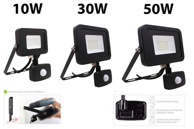 LED Floodlight PIR Motion Sensor Security Flood Light Spot-Outdoor