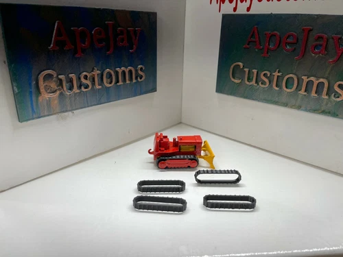 lesney matchbox case tractor no16 two sets of black tracks, TRACKS ONLY