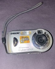 Sony Digital Camera Cybershot DSC-P41 4.1MP Silver  2 Memory Cards- Works