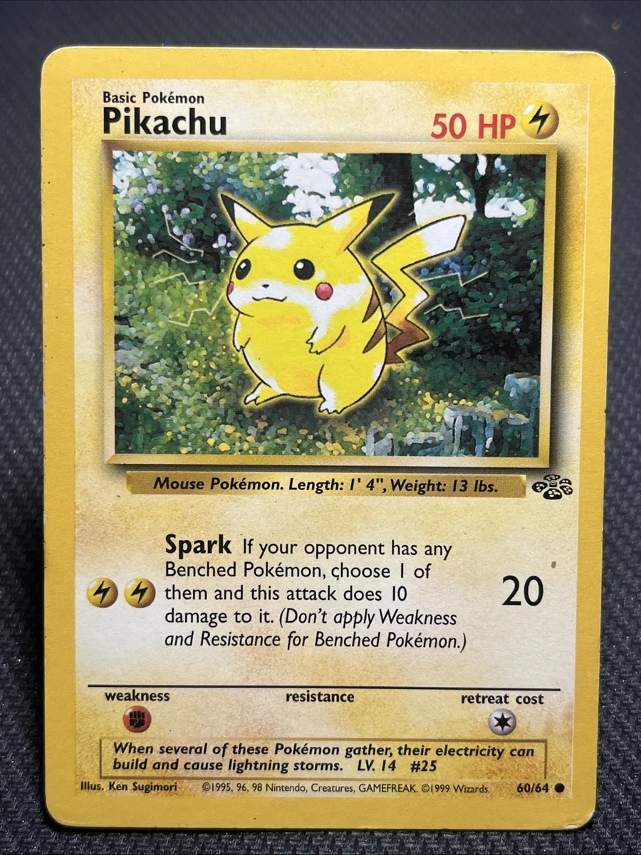 Pikachu Pokémon TCG Jungle Common Individual Collectible Card Game