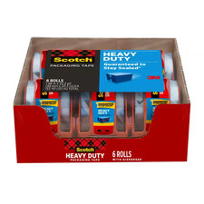 1.88 In. X 66.7 Ft. Heavy Duty Shipping Packaging Tape 6-Pack with Dispenser