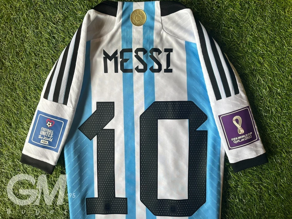 Maglia Adidas Authentic Player Shirt Argentina World Cup 2022 Mexico Messi M - Immagine 2 di 4