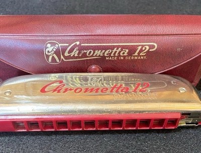 M Horner Harmonica Chrometta 12 Made In Germany with Original Box