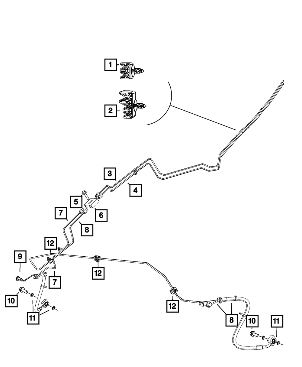 Genuine Mopar Brake Tube And Hose Assembly 4779820AC