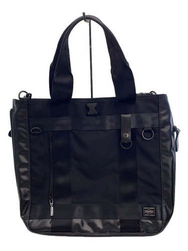 Yoshida Tote Bag HEAT 2 Way Black Plain Used