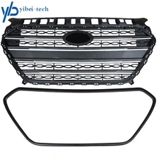 Front Bumper Grill Assembly For Hyundai Elantra GT 2013-2016 Black Trim Plastic