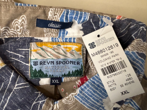 Reyn Spooner Volcanoes National Park Limited Ed Hawaiian Shirt Men's XXL NEW !! - Picture 11 of 11