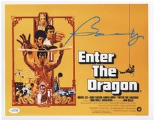 Bolo Yeung Signed 12x18 Enter The Dragon Bruce Lee Poster Exact Proof ACOA