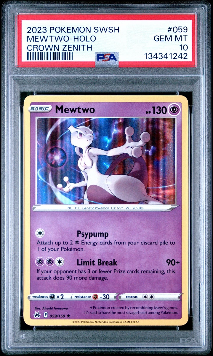 Mewtwo Pokémon TCG Holo Rare Grade 10 Individual Collectible Card