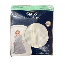 Halo SleepSack Replaces Loose Blanket Medium 6-12 Months T.O.G. 1.0 Fleece Cream