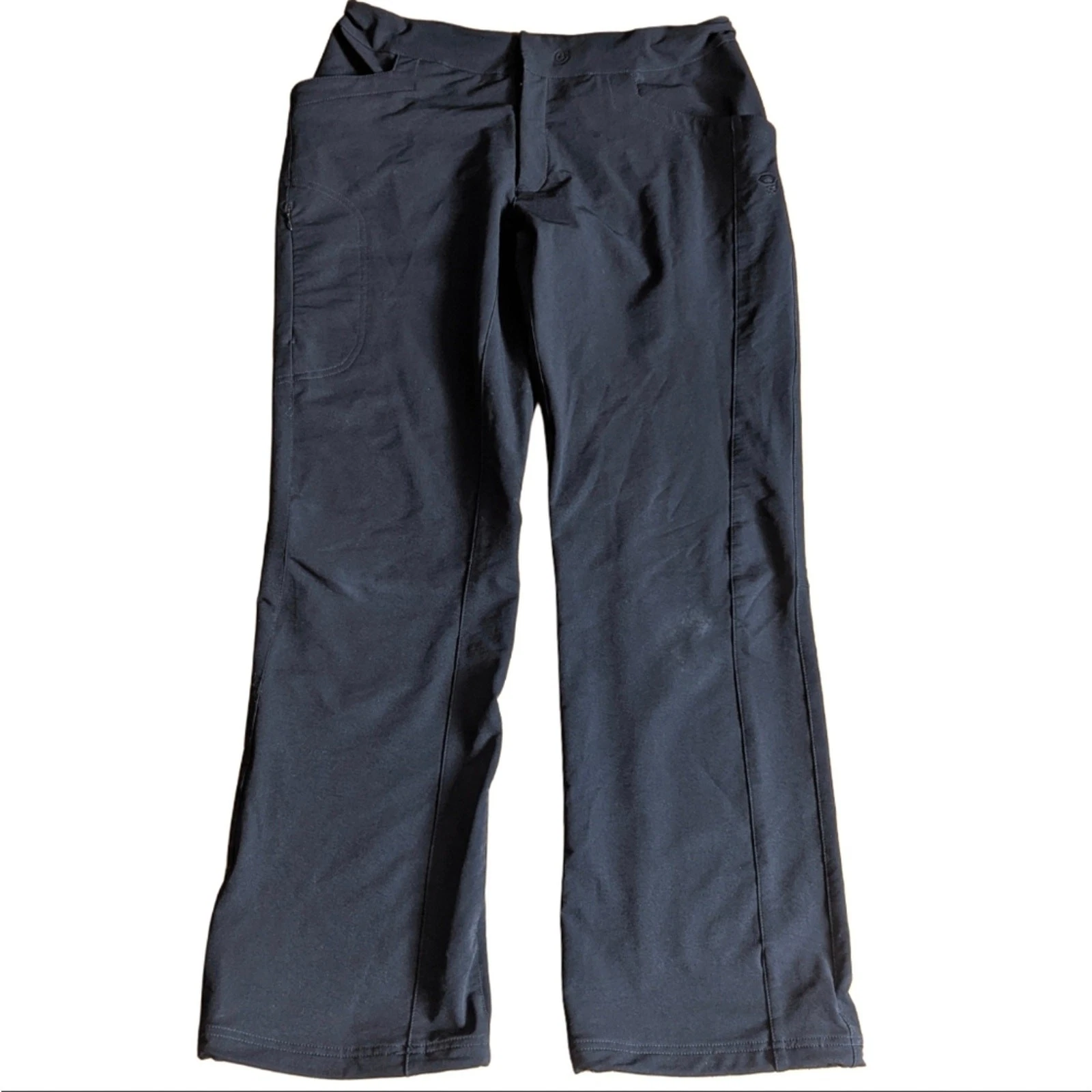 Mountain Hardwear Black Soft Shell Outdoor Nylon Bootcut Hiking Pants Size 12