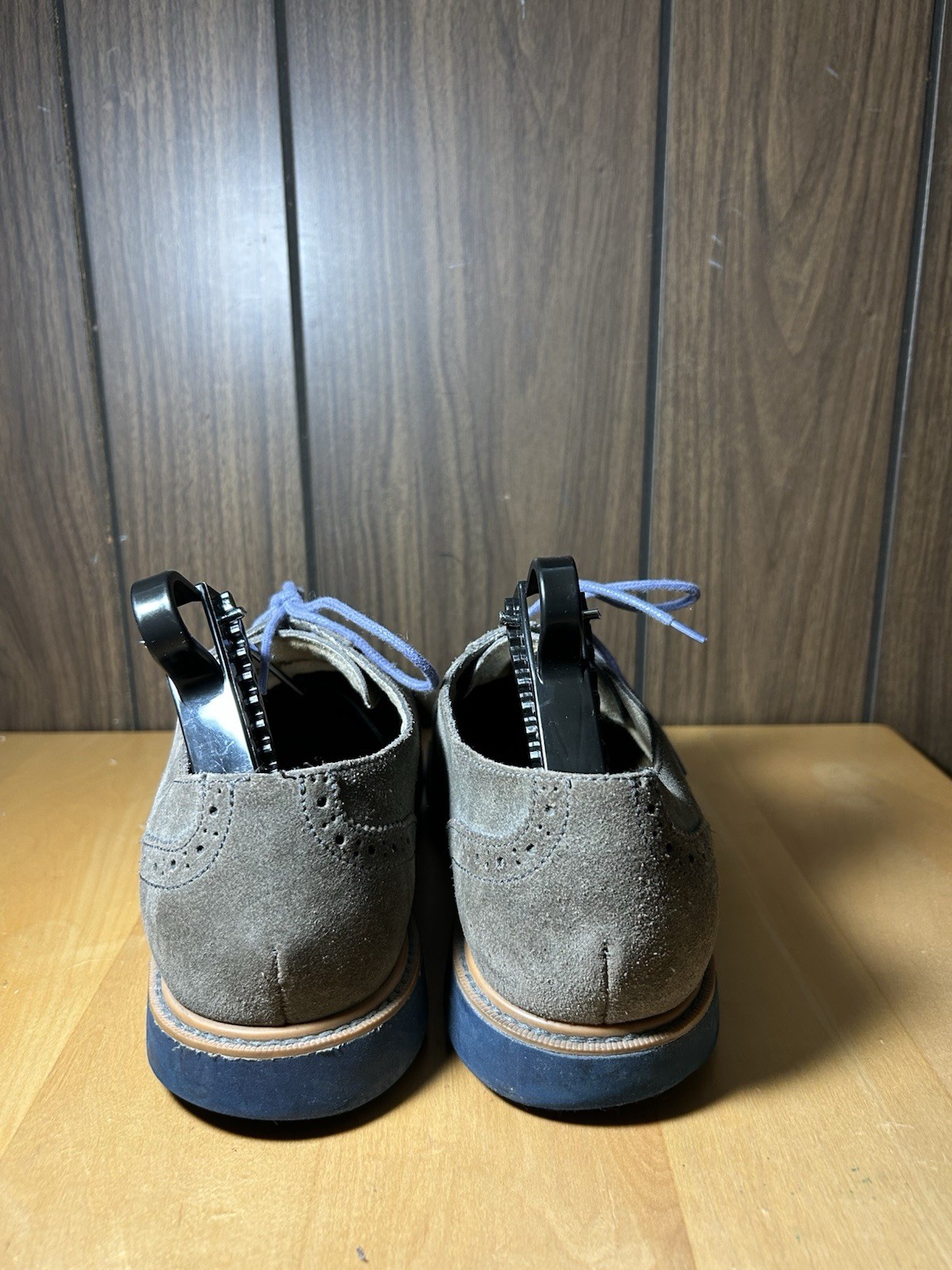 SAOLA Scarpe Cole Haan Lunar Grand uomo 9 5 M grigio pelle scamosciata punta alare derby Oxford
