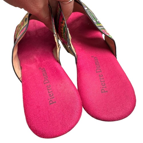 Pierre Dumas Colorful Ribbon Cork Wedges Platform Womens Sz 9 Festival Boho - Bild 12 von 23
