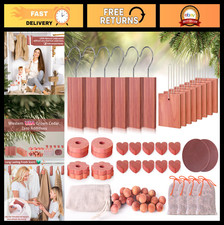 Cedar Blocks for Clothes Storage - 56 Aromatic Planks  Hooks, Fresh Scented Sac
