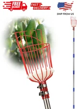 DonSail Fruit Picker Pole Tool with Basket Long Handle, 35-65 Inch Adjustable Ap
