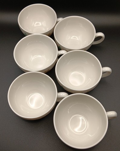 Vintage Syracuse China Carefree "Woodbine" Coffee / Tea Cups & Saucers - 6 Sets - Picture 6 of 23