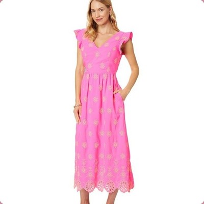 NEW Women's Lilly Pulitzer Lilyanne Hot Pink Dress 10 | eBay